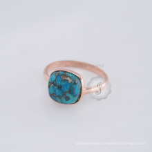 Rose Gold Handmade Gemstone Ring Jewelry Handmade Designer Gemstone Party Wear Ring Wholesale Supplier in India